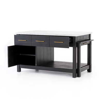 product image for Ian Kitchen Island In Black Acacia 5