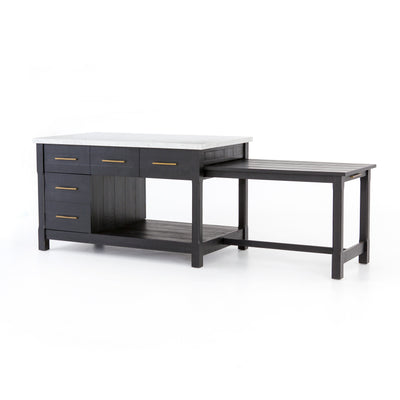 product image for Ian Kitchen Island In Black Acacia 6