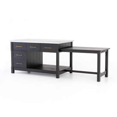 product image for Ian Kitchen Island In Black Acacia 82