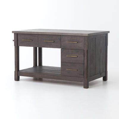 product image for Ian Kitchen Island In Natural Peroba 46