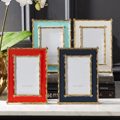 product image for brynn gold bamboo border photo frames in various colors design by tozai 2 0