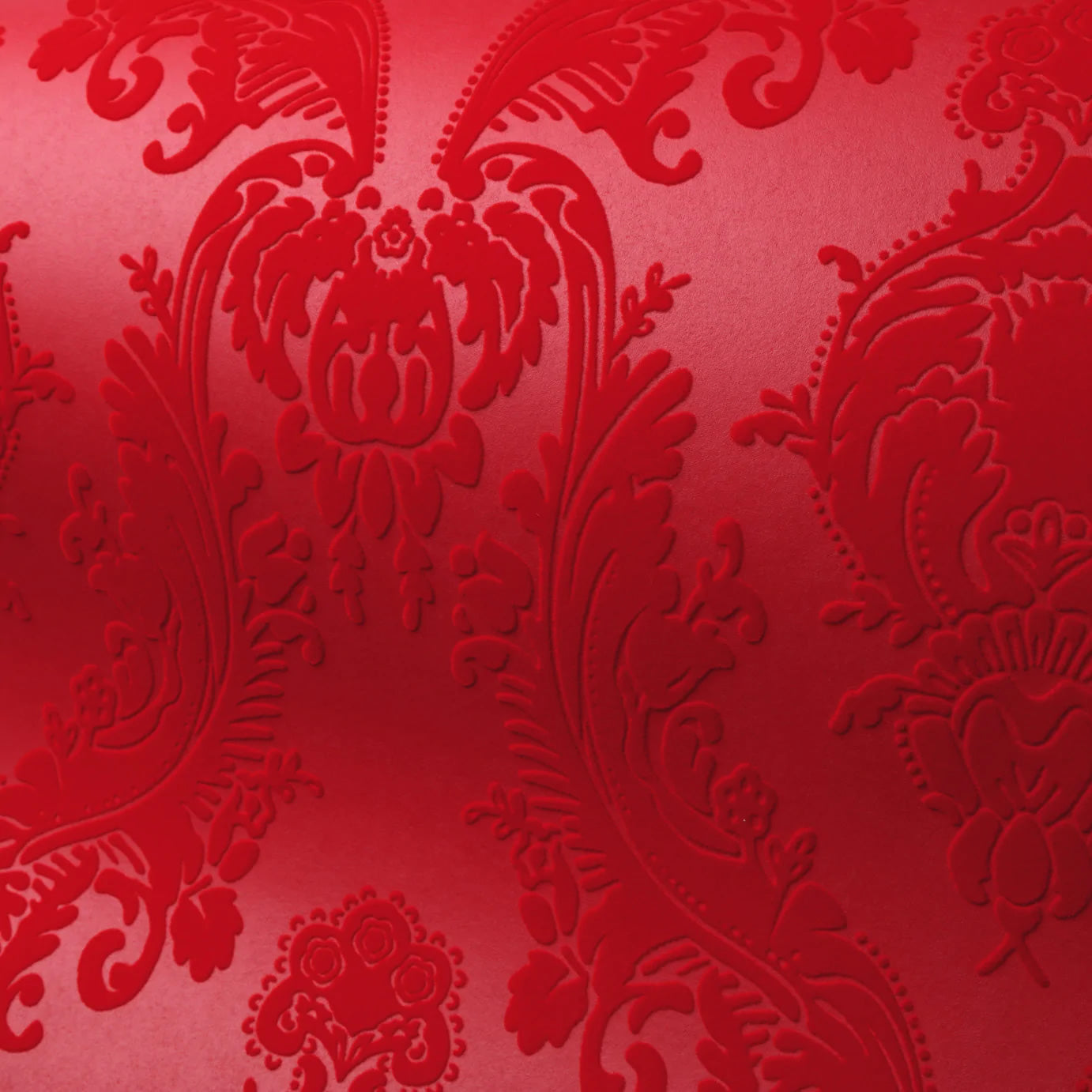 Shop Heirloom Velvet Flock Wallpaper in Crimson by Burke Decor Burke Decor