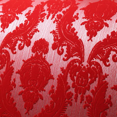 product image for Petite Heirloom Velvet Flock Wallpaper in Variegated Scarlet by Burke Decor 33
