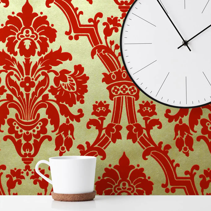 media image for Empire Wallpaper in Scarlet/Champagne by Burke Decor 274