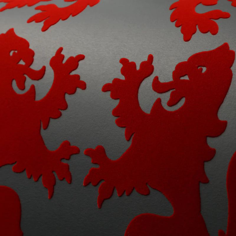 media image for Griffons Wallpaper in Burgundy/Slate by Burke Decor 239
