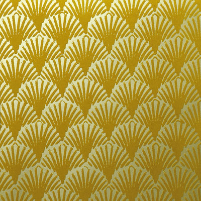product image for Art Deco Fans Wallpaper in Golden by Burke Decor 65
