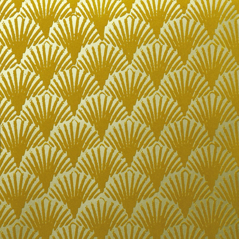 media image for Art Deco Fans Wallpaper in Golden by Burke Decor 276