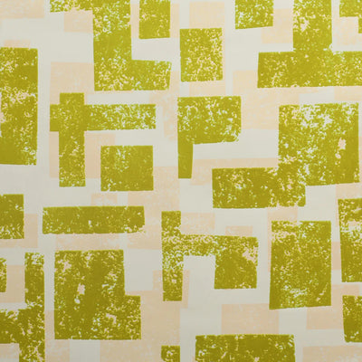 product image of Retro Blocks Velvet Flock Wallpaper in Lime/Beige by Burke Decor 53