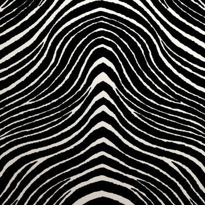 product image of Zebra Stripes Velvet Flock Wallpaper in Black/White by Burke Decor 569