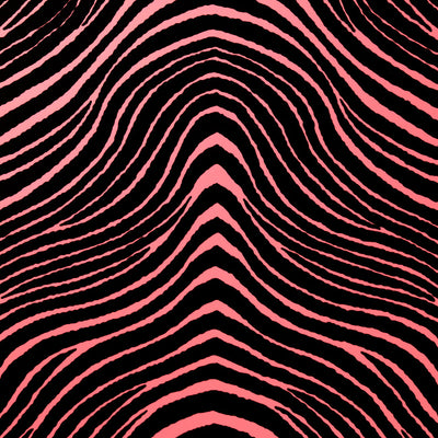 product image of Zebra Stripes Velvet Flock Wallpaper in Black/Pink by Burke Decor 571