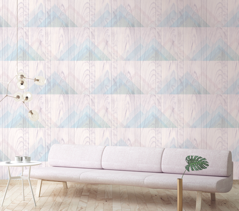 media image for Vermont Wallpaper in Lilac, Cream, and Blue from the Aerial Collection by Mayflower Wallpaper 213