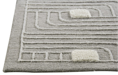 product image for Verona Collection Hand Woven Wool and Viscose Area Rug in Grey design by Mat the Basics 98