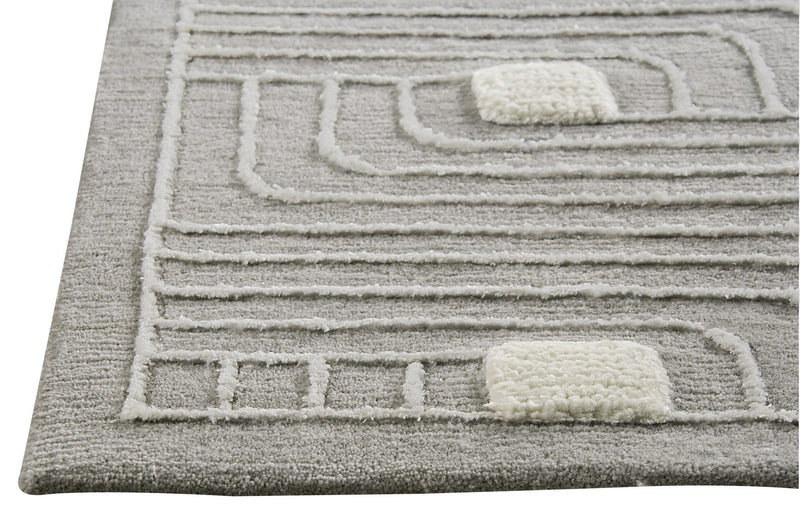 media image for Verona Collection Hand Woven Wool and Viscose Area Rug in Grey design by Mat the Basics 272