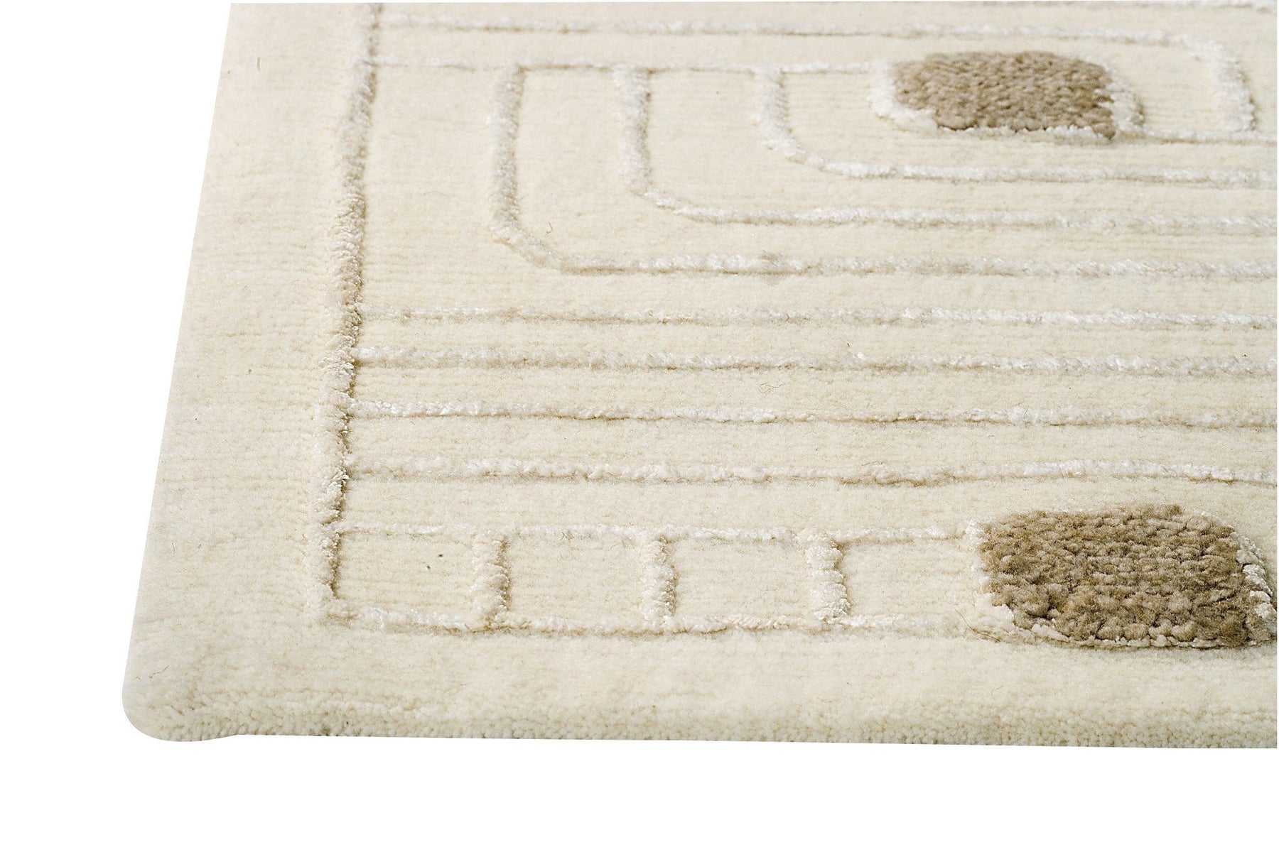 Shop Verona Collection Hand Woven Wool and Viscose Area Rug in White