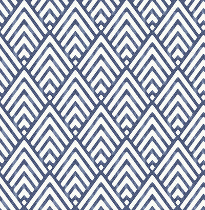 product image of Vertex Indigo Diamond Geometric Wallpaper from the Symetrie Collection by Brewster Home Fashions 564
