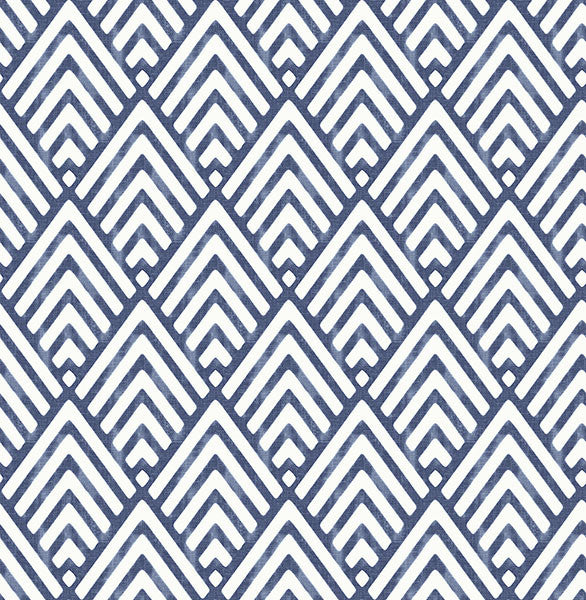 media image for sample vertex indigo diamond geometric wallpaper from the symetrie collection by brewster home fashions 1 264