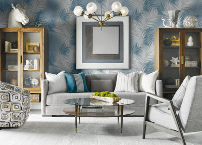 product image for Via Palma Wallpaper in Blue from the Luxe Retreat Collection by Seabrook Wallcoverings 28