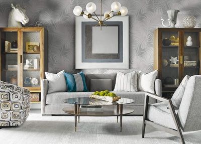 product image for Via Palma Wallpaper in Cove Grey and Winter Fog from the Luxe Retreat Collection by Seabrook Wallcoverings 11