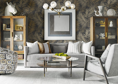 product image for Via Palma Wallpaper in Wrought Iron and Sand Dollar from the Luxe Retreat Collection by Seabrook Wallcoverings 28