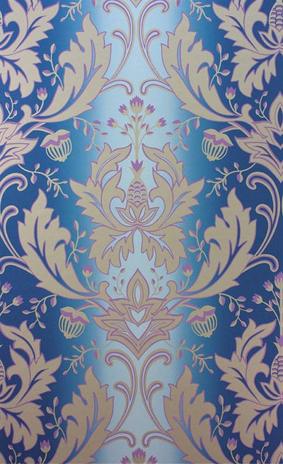 product image for Viceroy Wallpaper in Blue, Lilac, and Gilver by Matthew Williamson for Osborne & Little 12