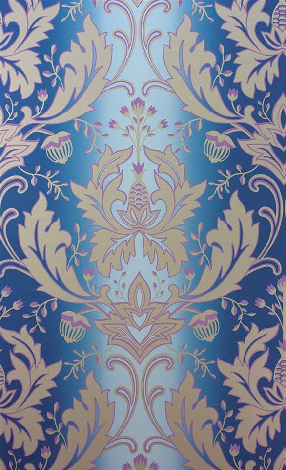 media image for Viceroy Wallpaper in Blue, Lilac, and Gilver by Matthew Williamson for Osborne & Little 289
