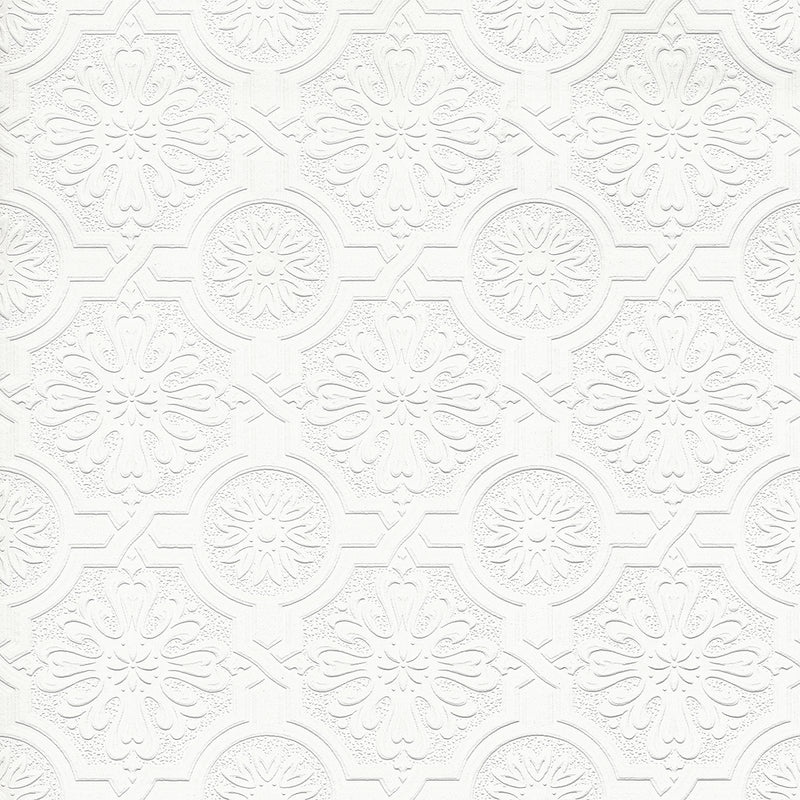 media image for Victorian White Tin Ceiling Paintable Wallpaper by Brewster Home Fashions 240