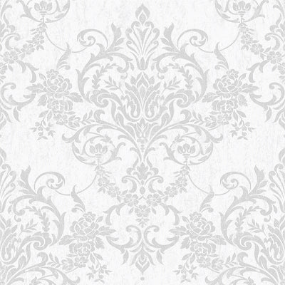 product image of sample victorian damask wallpaper in silver from the empress collection by graham brown 1 578