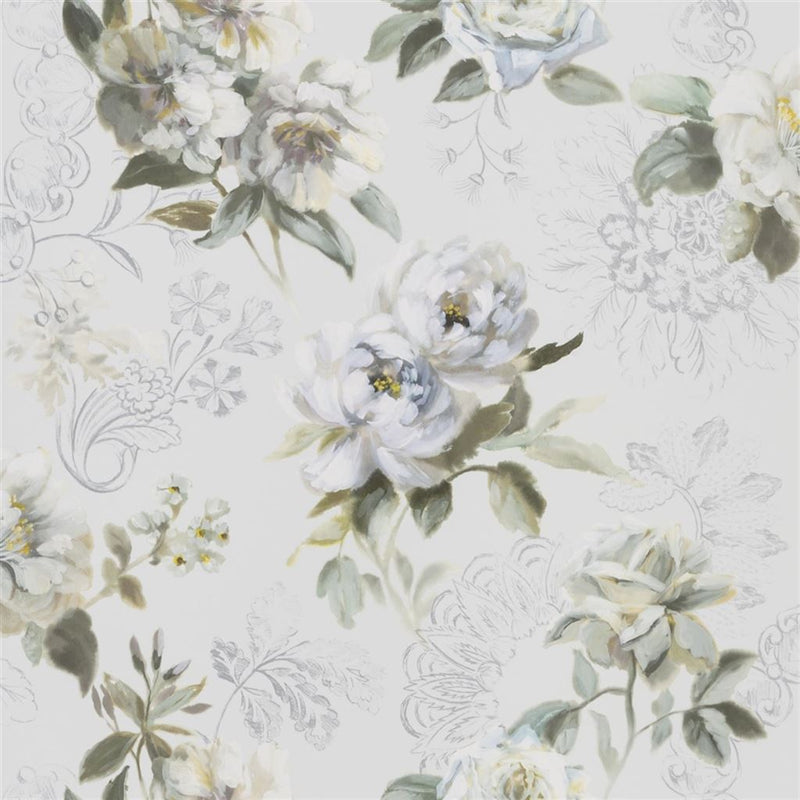 media image for Victorine Wallpaper in Cloud from the Mandora Collection by Designers Guild 248