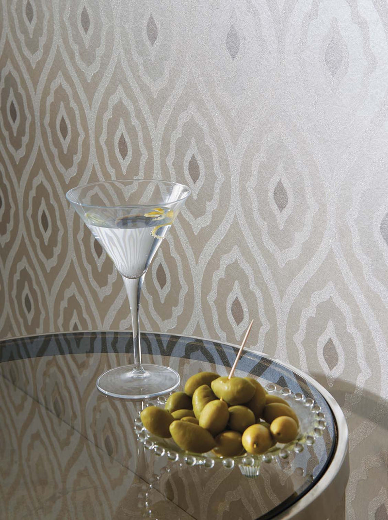media image for Vignola Wallpaper in Silver by Nina Campbell for Osborne & Little 288