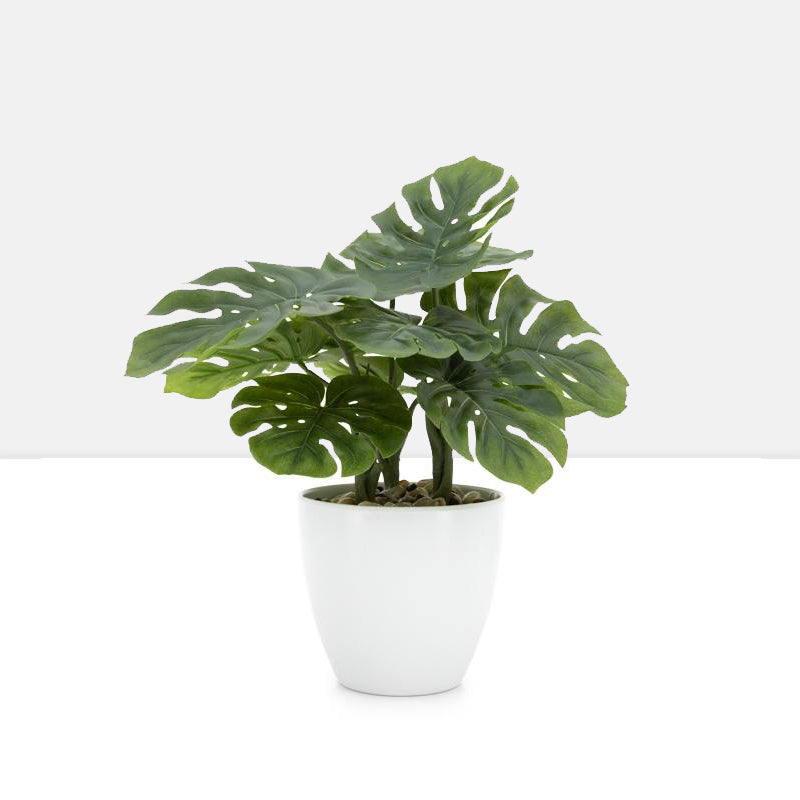 media image for villa 5 5 diameter faux potted 12 plant in monstera design by torre tagus 1 260