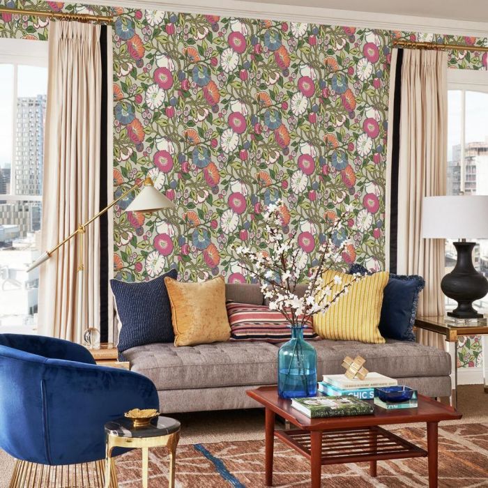 Shop Vincent Poppies Wallpaper in Brights from the Conservatory