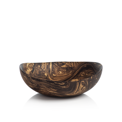 product image of Vinceta Marbleized Mango Wood Bowl 571
