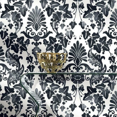 product image for Vine Damask Peel & Stick Wallpaper in Black by RoomMates for York Wallcoverings 67
