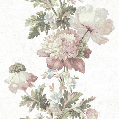 product image of sample vintage floral stripe peel stick wallpaper in pink by roommates for york wallcoverings 1 568