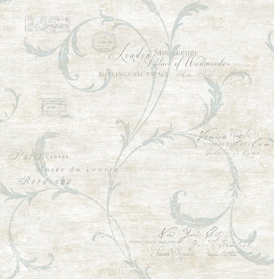 product image of sample vintage scroll wallpaper in vintage blue from the vintage home 2 collection by wallquest 1 545