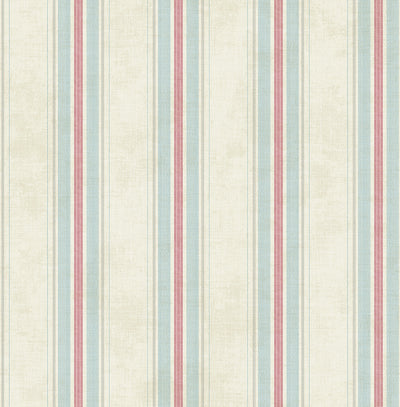 product image of Vintage Stripe Wallpaper in Classic Primary from the Vintage Home 2 Collection by Wallquest 562
