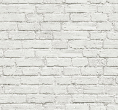 product image of sample vintage white brick peel and stick wallpaper by nextwall 1 544
