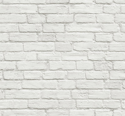 product image of sample vintage white brick peel and stick wallpaper by nextwall 1 556