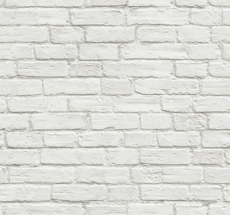 media image for sample vintage white brick peel and stick wallpaper by nextwall 1 280