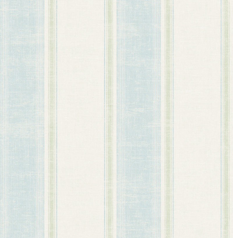 media image for Vintage Wide Stripe Wallpaper in Fresh Blue from the Vintage Home 2 Collection by Wallquest 271