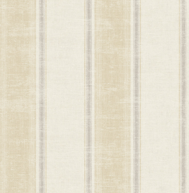 media image for Vintage Wide Stripe Wallpaper in Warm Neutral from the Vintage Home 2 Collection by Wallquest 251