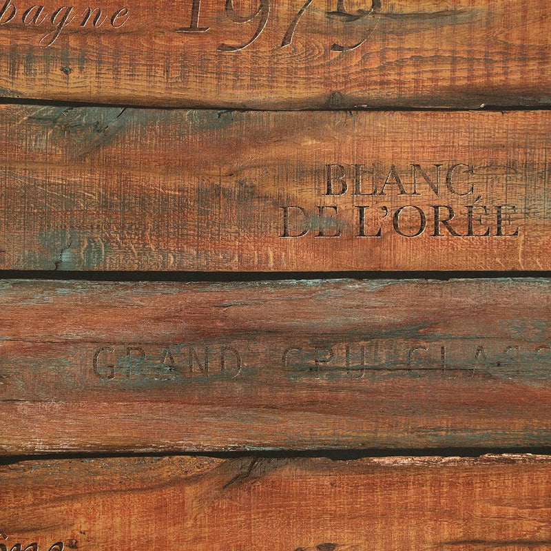 media image for Vintage Wine Crate Wallpaper in Teak from the Precious Elements Collection by Burke Decor 297