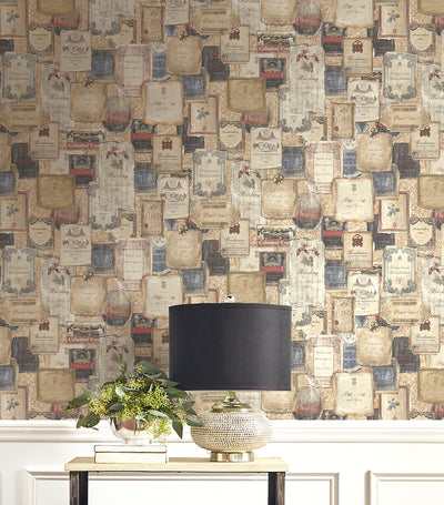 product image of Vintage Wine Wallpaper in Merlot from the Vintage Home 2 Collection by Wallquest 548