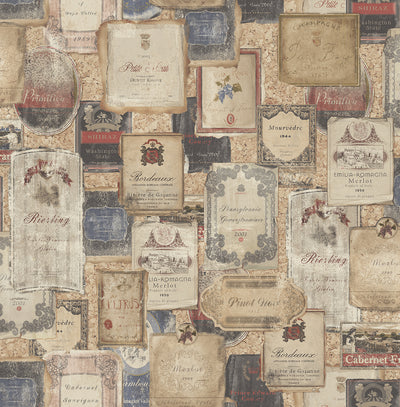 product image for Vintage Wine Wallpaper in Merlot from the Vintage Home 2 Collection by Wallquest 31