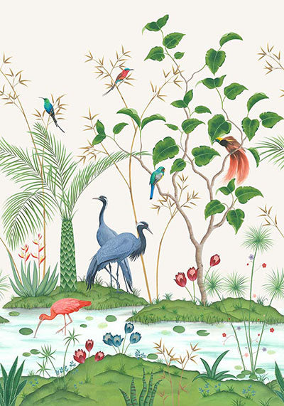 media image for Mirage Ivory Wallpaper from the Empyrea Collection by Osborne & Little 265