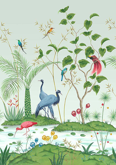 media image for Mirage Eau De Nil Wallpaper from the Empyrea Collection by Osborne & Little 23
