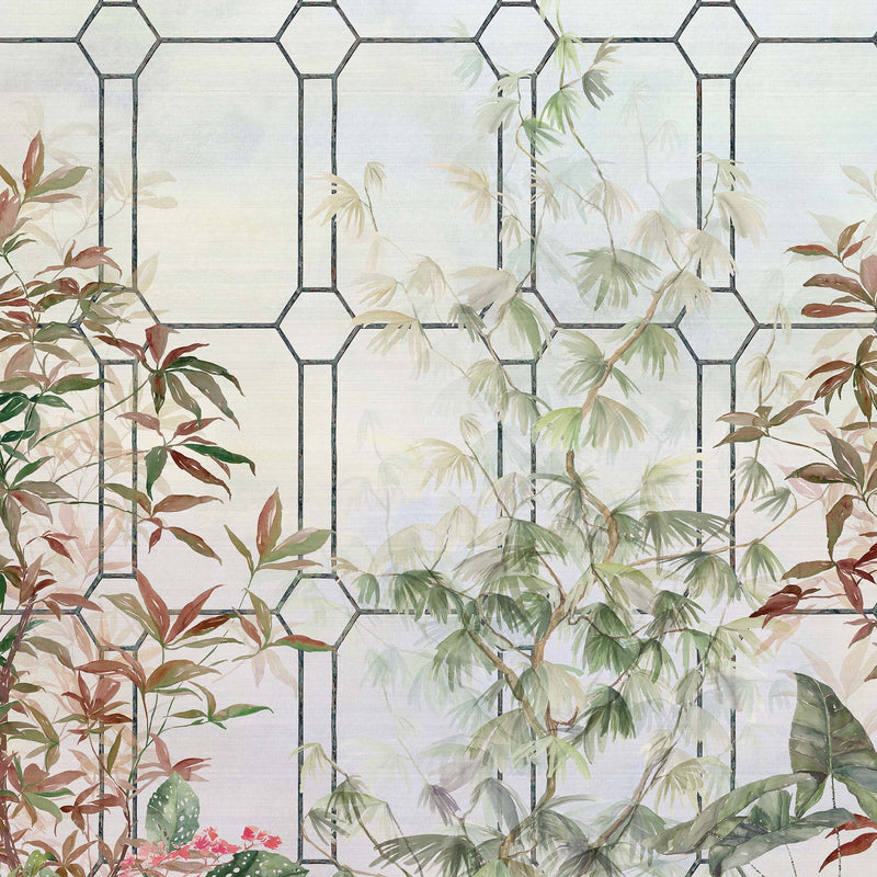 media image for Katsura Olive/Coral/Charcoal Wallpaper from the Empyrea Collection by Osborne & Little 29