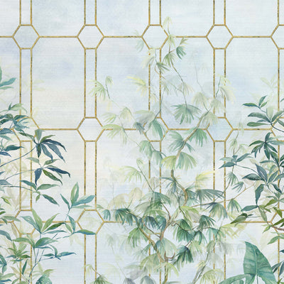product image of Katsura Leaf Green Wallpaper from the Empyrea Collection by Osborne & Little 555