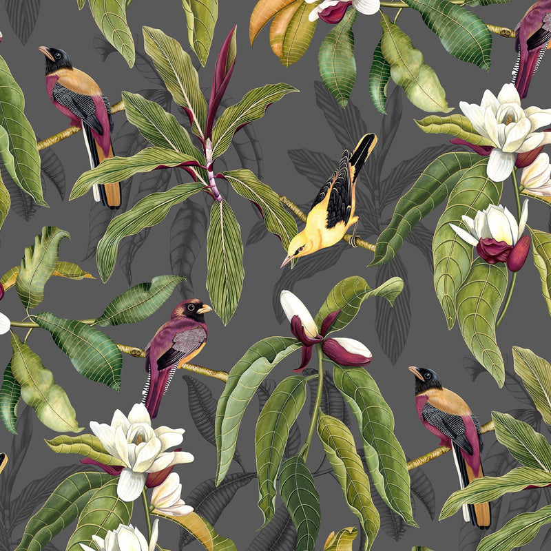 media image for Michelia Charcoal Wallpaper from the Empyrea Collection by Osborne & Little 270
