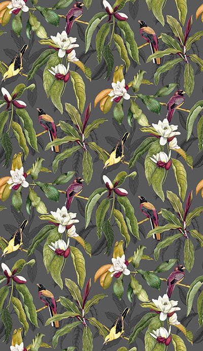 product image for Michelia Charcoal Wallpaper from the Empyrea Collection by Osborne & Little 50